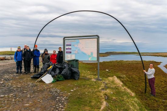 Hreinsun Strandlengjunnar beach clean-up plastic pollution plastmengun